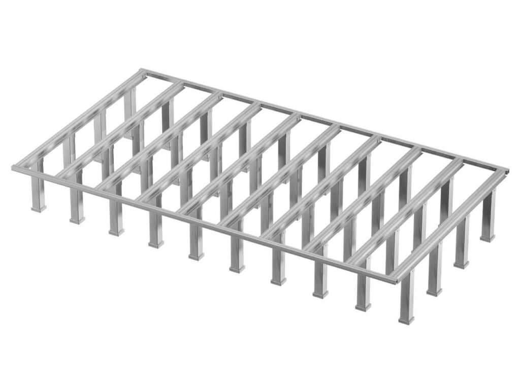 Privat: Aluminium Terrassen Unterkonstruktion ECOFIX für Keramik, Stein & Beton Platten